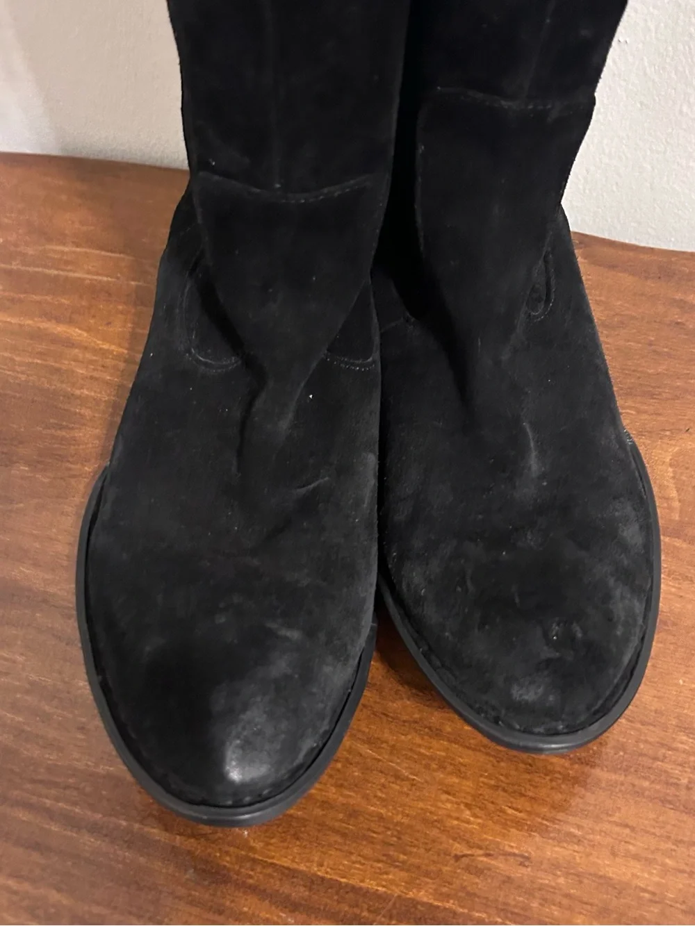 Born Black Suede Over-the-Knee Lace-Up Tall Riding Festival Boots Size 8